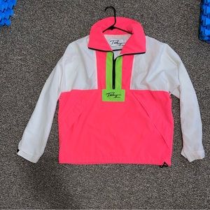 Vintage Windbreaker Jacket Unique Genuine 70s 80s Neon Take II 2 Big Pockets M